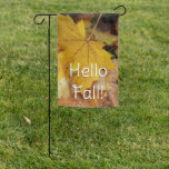 Fallen Maple Leaves Yellow Autumn Nature Garden Flag