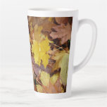 Fallen Maple Leaves Yellow Autumn Nature Latte Mug