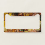 Fallen Maple Leaves Yellow Autumn Nature License Plate Frame
