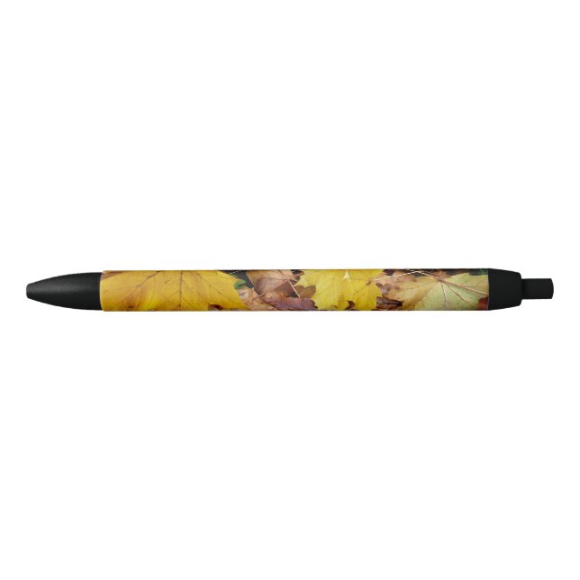 Fallen Maple Leaves Yellow Autumn Nature Pen (Front)