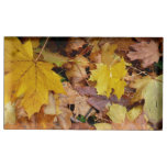 Fallen Maple Leaves Yellow Autumn Nature Place Card Holder