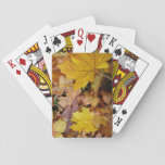 Fallen Maple Leaves Yellow Autumn Nature Playing Cards