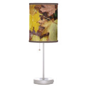 Fallen Maple Leaves Yellow Autumn Nature Table Lamp (Right)