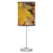 Fallen Maple Leaves Yellow Autumn Nature Table Lamp (Left)