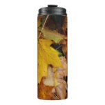 Fallen Maple Leaves Yellow Autumn Nature Thermal Tumbler