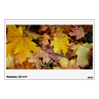 Fallen Maple Leaves Yellow Autumn Nature Wall Decal