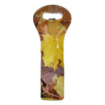 Fallen Maple Leaves Yellow Autumn Nature Wine Bag