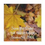 Fallen Maple Leaves Yellow Autumn Save the Date