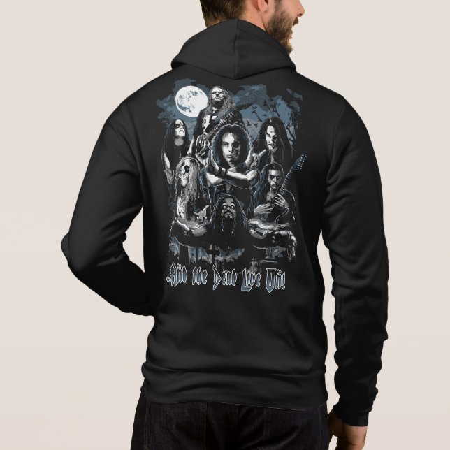 Fallen Metal Legends Tribute Unisex Hoodie (Black) (Back)