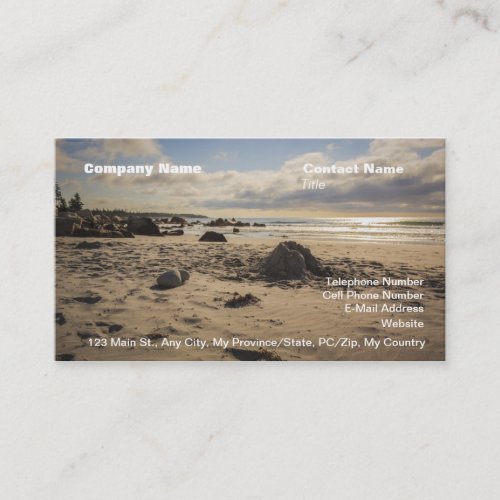 Fallen Sand Castle On The Beach Business Card