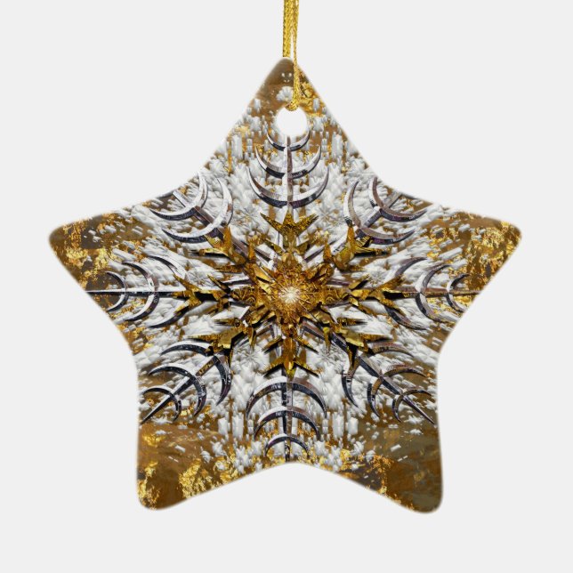 Fallen Snow Ceramic Ornament (Back)