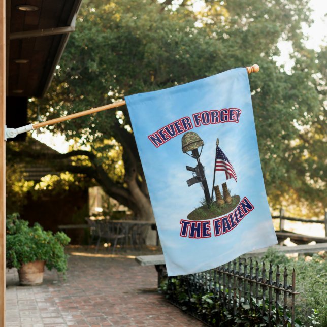 Fallen Soldier Weatherproof House Flag (In SItu)