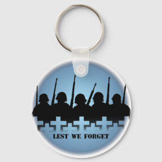 Fallen Soldiers Key Chain Lest We Forget War Hero