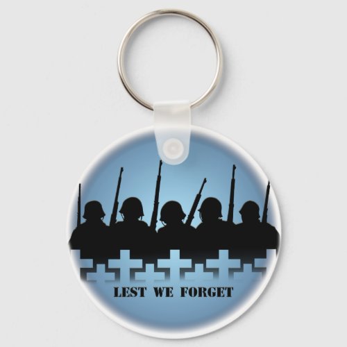 Fallen Soldiers Key Chain Lest We Forget War Hero