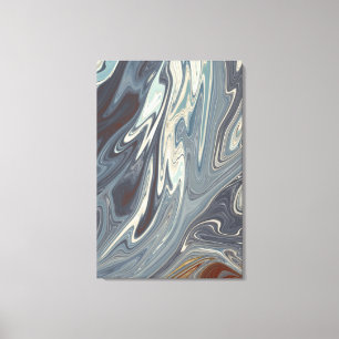 Fallen Waves Art Best modern abstract painting Canvas Print