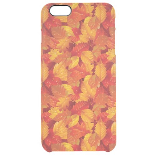 Fallen wet leaves Autumnal background Clear iPhone 6 Plus Case