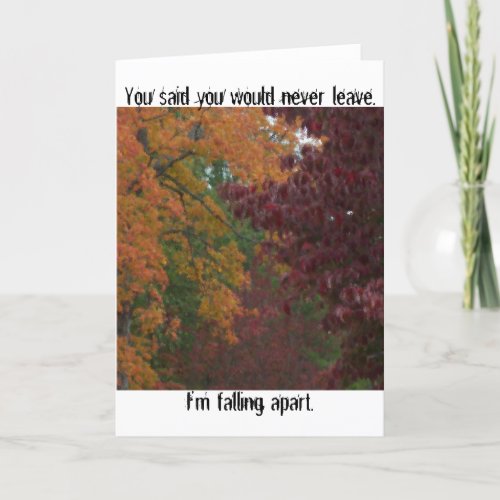 Falling Apart Greeting Card