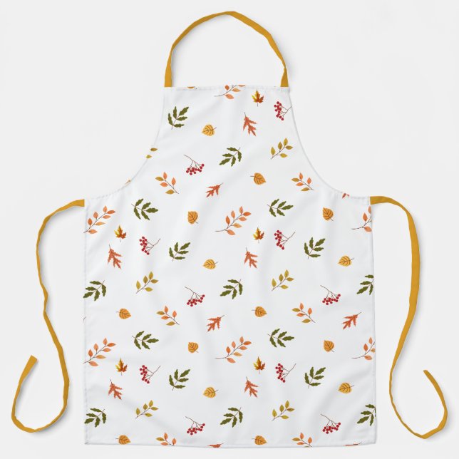 Falling Autumn Leaves Apron (Front)