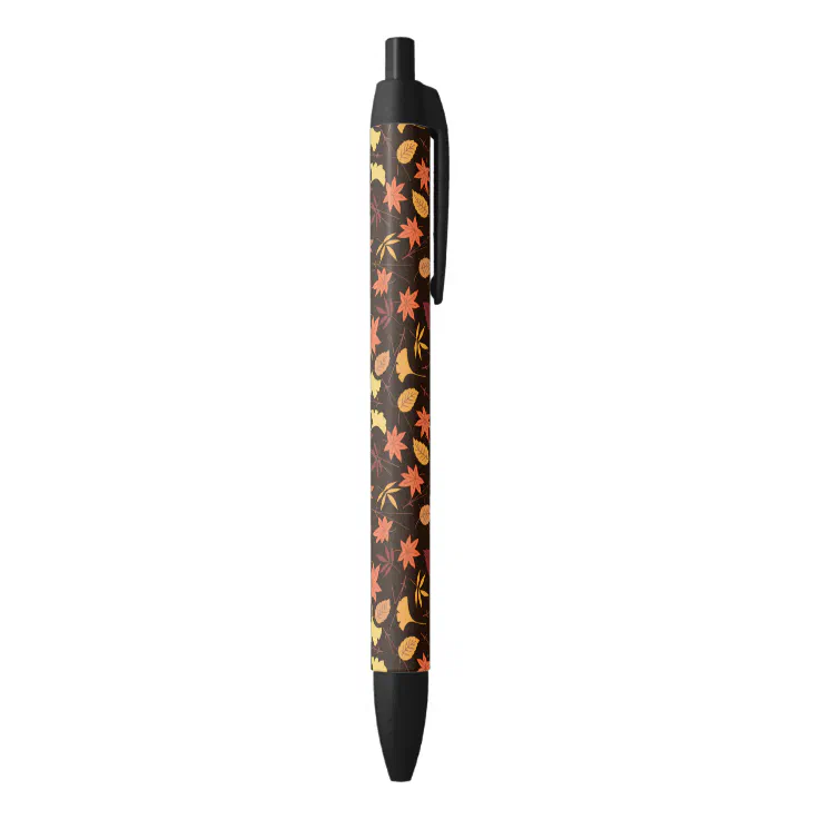 Falling Autumn Leaves Blue Ink Pen Zazzle