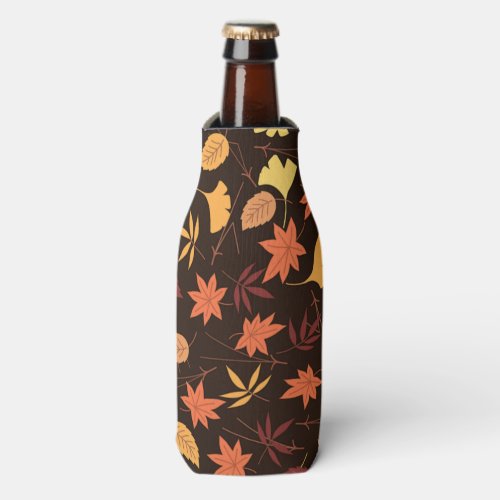 Falling Autumn Leaves Bottle Cooler