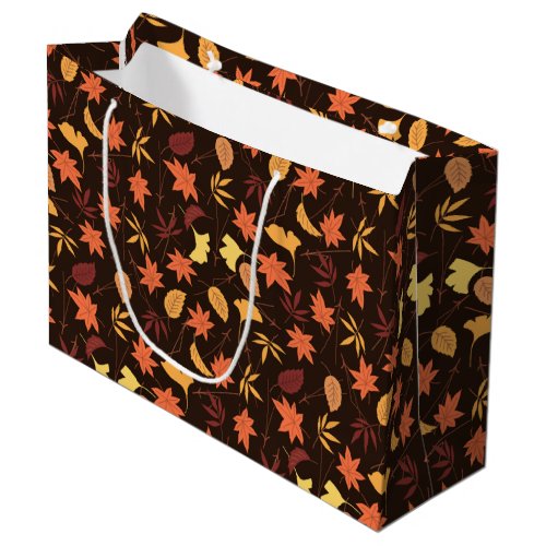 Falling Autumn Leaves Large Gift Bag