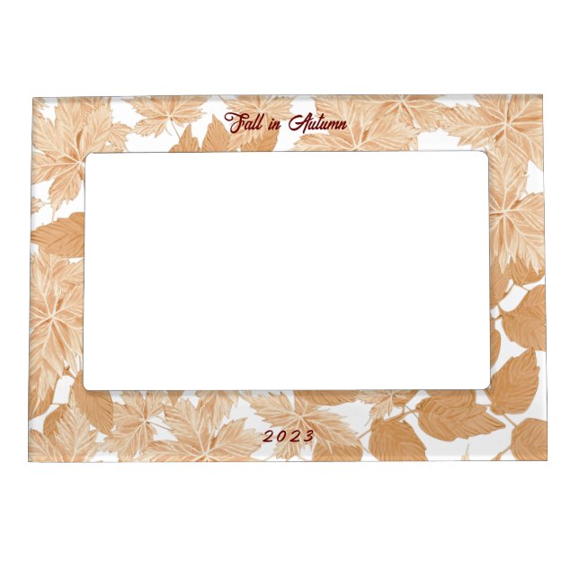 Falling Autumn leaves Magnetic Frame (Front)