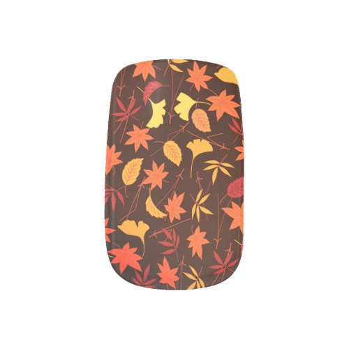 Falling Autumn Leaves _ Minx Nail Art