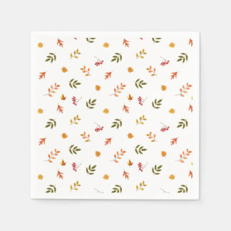 Falling Autumn Leaves Napkins