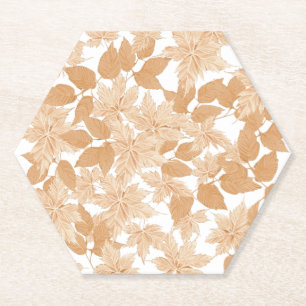 Falling Autumn Paper Coaster