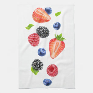 Falling berries towel