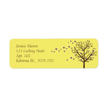 Falling Blossoms - Yellow Label by fireflidesigns at Zazzle