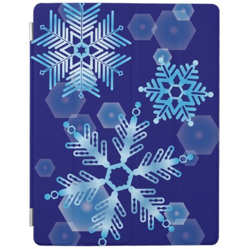 Falling Blue Snowflakes iPad Smart Cover