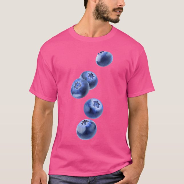 Falling Blueberries T-Shirt (Front)