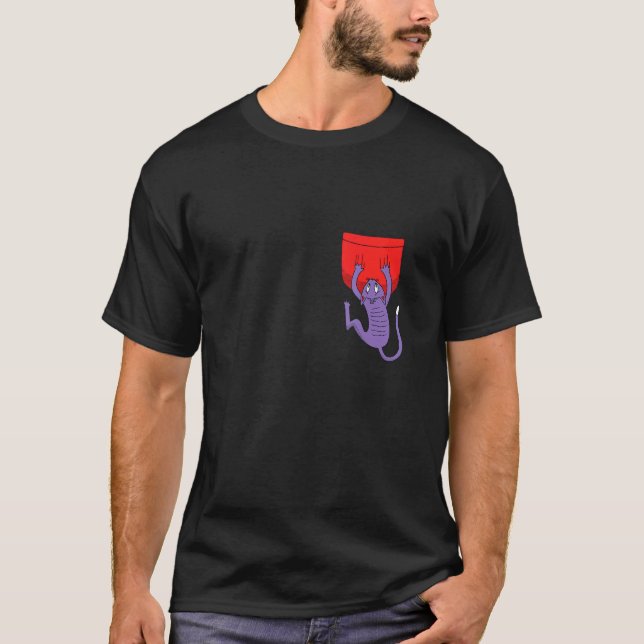 Falling Cat Pocket T-Shirt (Front)