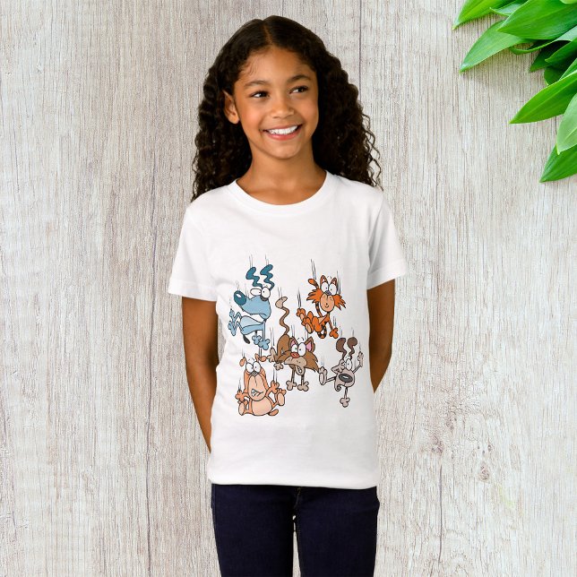 Falling Cats And Dogs Girls T-Shirt (Creator Uploaded)