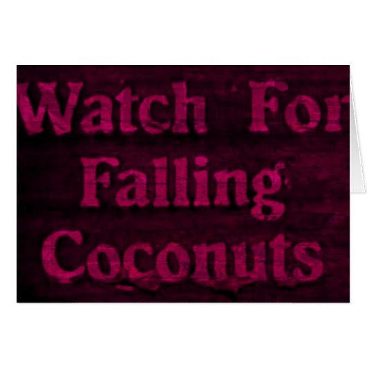 Falling Coconuts Cards (Front Horizontal)