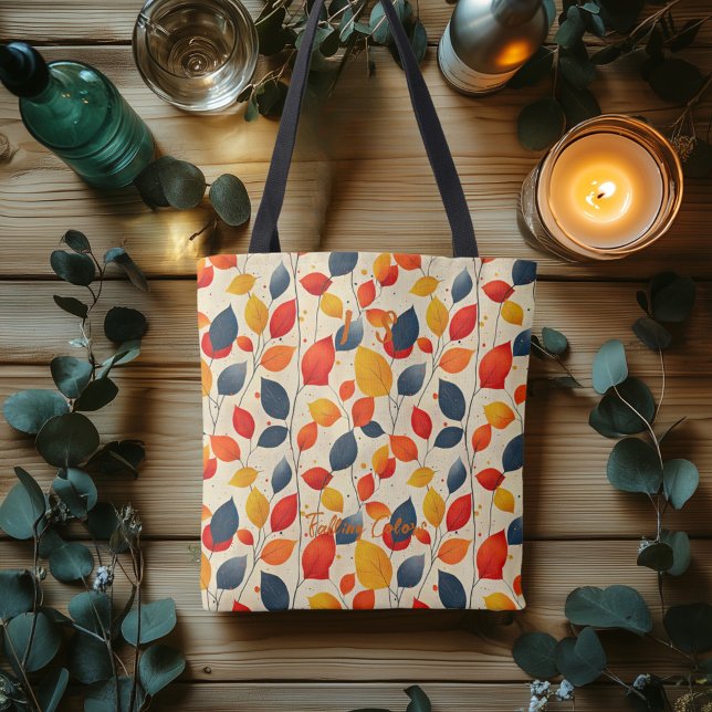 Falling Colors Tote with Vibrant Autumn Leaves Bag (Creator Uploaded)