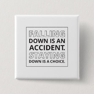 Falling Down Quote Athletic Quote Self Pride Quote Button