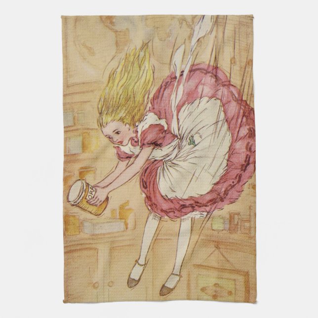 Falling Down the Rabbit Hole Towel (Vertical)