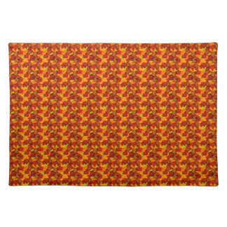 Falling Fall Leaves Cloth Placemat