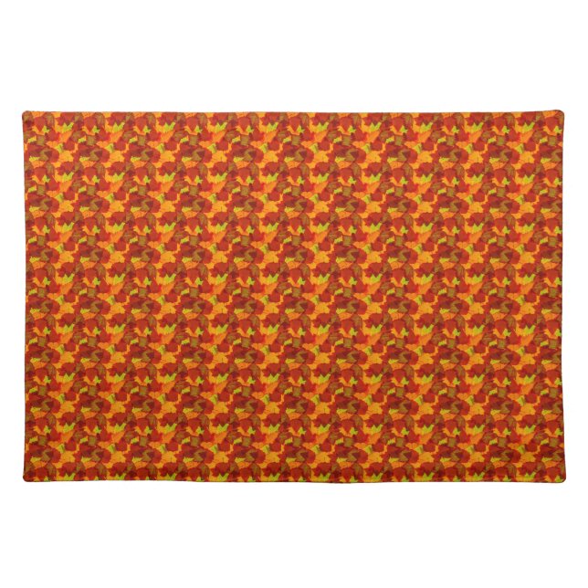 Falling Fall Leaves  Cloth Placemat (Front)
