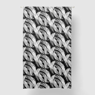 Falling Feathers In Black And White Blackout Curtains