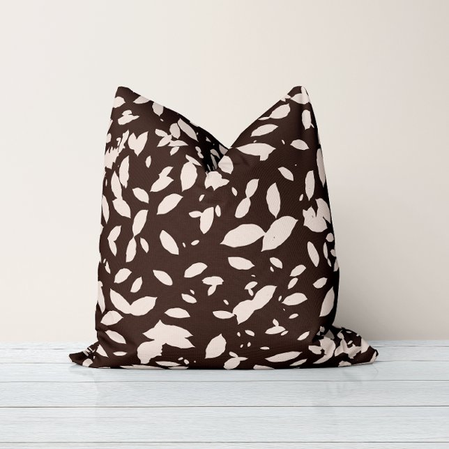 Falling Foliage Coffee Bean Throw Pillow (Creator Uploaded)