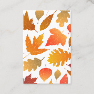 Falling for Autumn – Cozy Leaf Pattern Business Card