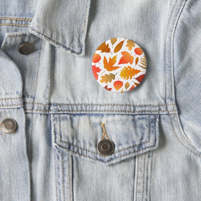 Falling for Autumn – Cozy Leaf Pattern Button (In Situ)