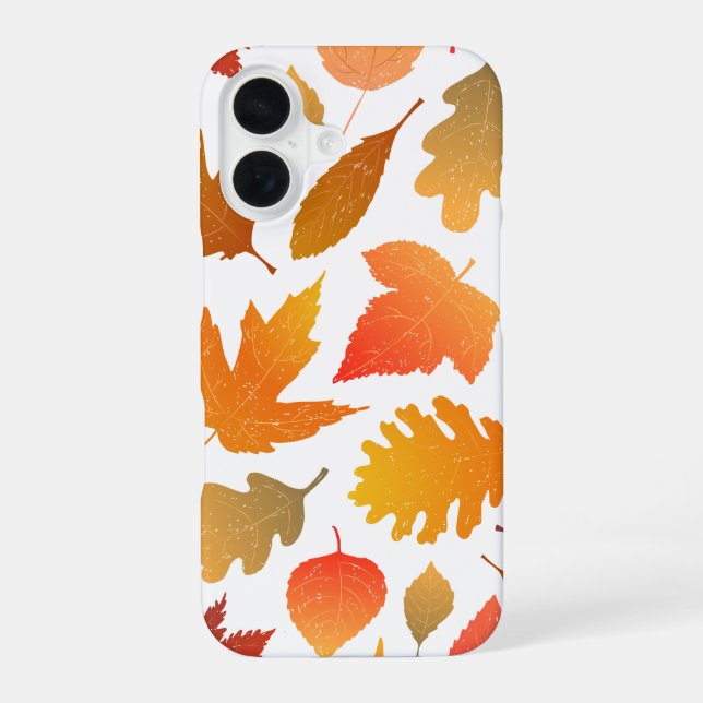 Falling for Autumn – Cozy Leaf Pattern iPhone Case (Back)