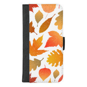 Falling for Autumn – Cozy Leaf Pattern iPhone 8/7 Plus Wallet Case