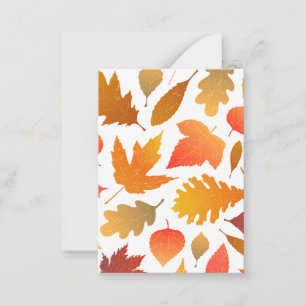 Falling for Autumn – Cozy Leaf Pattern Note Card