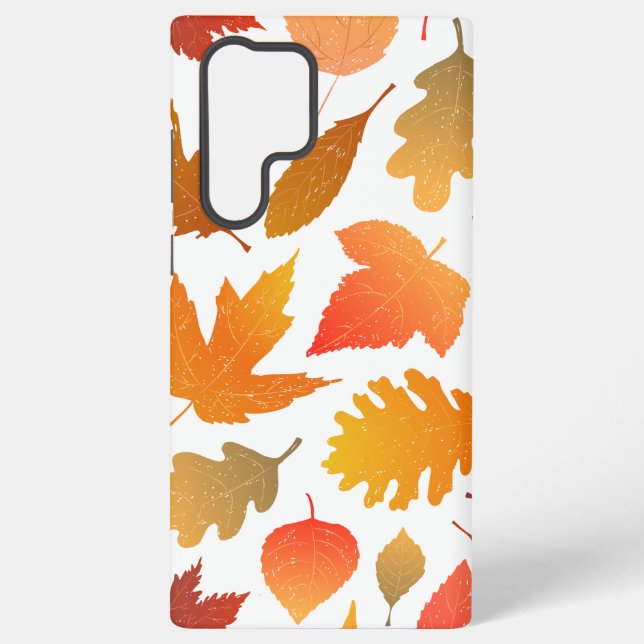 Falling for Autumn – Cozy Leaf Pattern Samsung Galaxy Case (Back)
