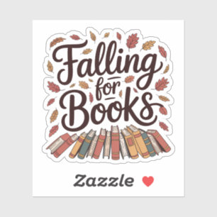 Falling for Books – Cozy Autumn Reading Sticker
